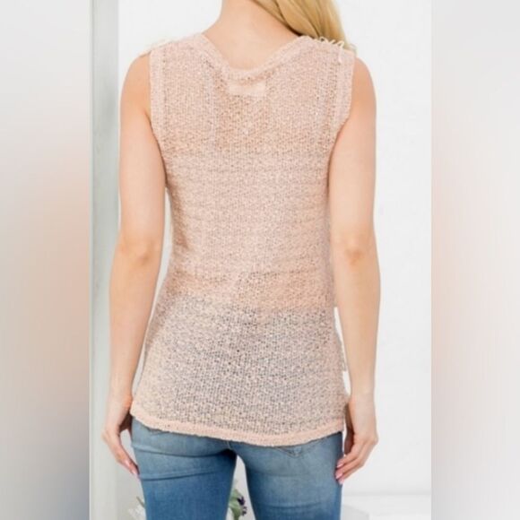 Handmade Crochet Fringe Sleeveless Top‎ - Picture 11 of 16